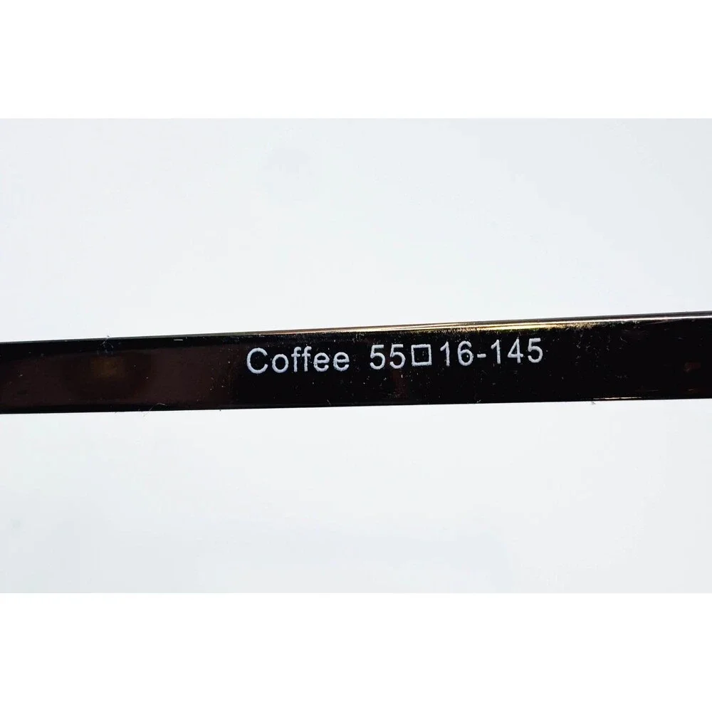 Capri PT56 Eyeglasses Mens Coffee Brown Square Frame 55-16-145